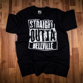 Straight Outta Bellville Black Tees (Unisex) 180g