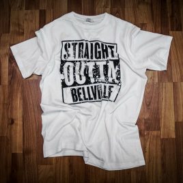 Straight Outta Bellville White Tees (Unisex) 180g